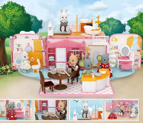 DUŻE AUTO dla LALEK AUTOBUS KAMPER WAKACYJNY rozkładany otwierany DOMEK na Arena.pl