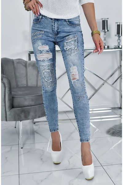 STYLOWE ZDOBIONE JEANSY RURKI JARED! S zdjęcie 5