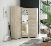 Duża garderoba narożna 130 z lustrem