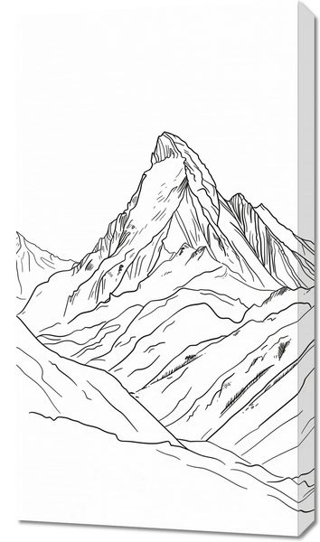 Obraz 50x90cm Górski Szkic zdjęcie 1