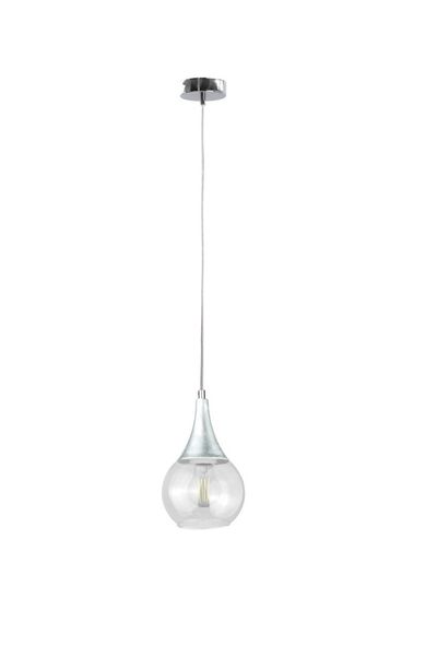 Lampa wisząca 1xE27 LACRIMA CLEAR SILVER zdjęcie 1