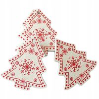 DREWNIANE ZAWIESZKI BOMBKI CHOINKĘ Ozdoba Świąteczna Gwiazdor Wigilia 5szt