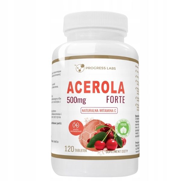 PROGRESS LABS ACEROLA FORTE 500 Witamina C 120 tab zdjęcie 1
