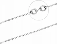 Złoty łańcuszek 585 splot rolo z białego złota cienki 42 cm prezent modny