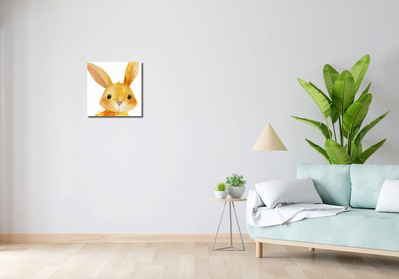 Obraz 40x40cm Słodki Zajączek zdjęcie 2
