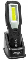 VERKE V87554 LATARKA AKU WARSZTATOWA ROBOCZA LED COB 550lm Z BAZĄ HAK USB