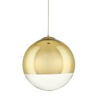 Zwisowa lampa kula Flash MP1238-400 gold Step lustrzana do salonu złota