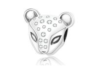 Rodowany srebrny charms do pandora głowa kota cat kotek cyrkonie srebro 925 NEW226