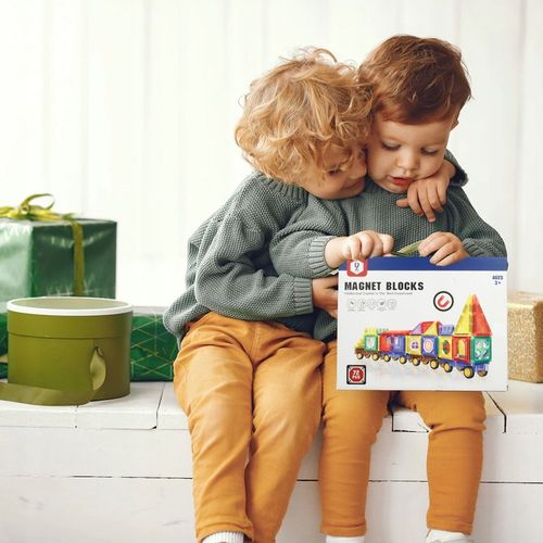 KLOCKI MAGNETYCZNE 3D Edukacyjne DUŻE PANELE Konstrukcyjne ZESTAW 72 el. na Arena.pl