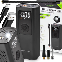 KOMPRESOR POWIETRZA BEZPRZEWODOWY 150PSI 2000mAh LATARKA POWERBANK ETUI AKU