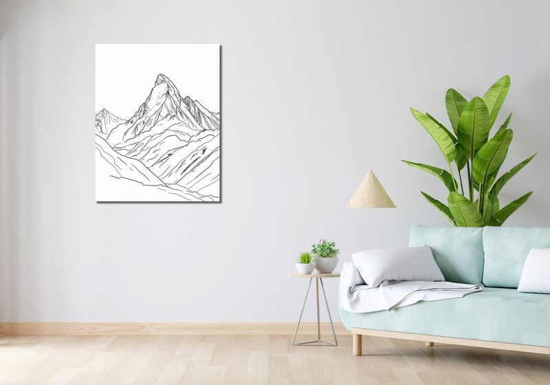 Obraz 70x90cm Górski Szkic zdjęcie 2