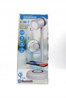 Lampka Biurkowa LED 3w1 GRUNDIG G255 Ładowarka Głośnik Bluetooth Biały