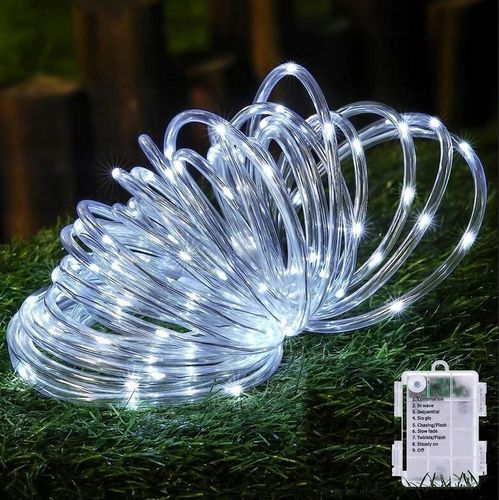 Lampki choinkowe na zewnątrz wąż na baterie z pilotem 12m - kolorowy na Arena.pl