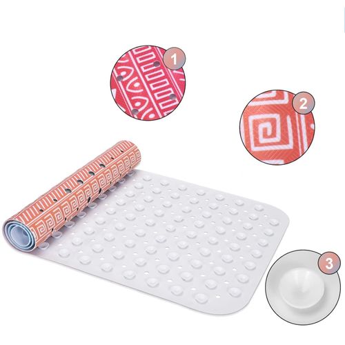 Mata do wanny antypoślizgowa przyssawki tęczowa 100x40 cm długa PVC miękka na Arena.pl