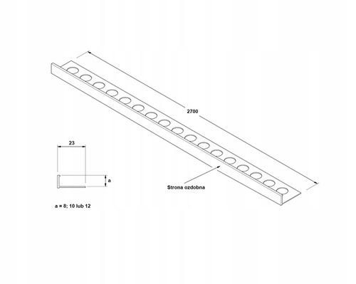 LISTWA WYKOŃCZENIOWA ALUMINIOWA LICOWA AIL BEŻOWA MATOWA 10,5 mm x 270 cm na Arena.pl