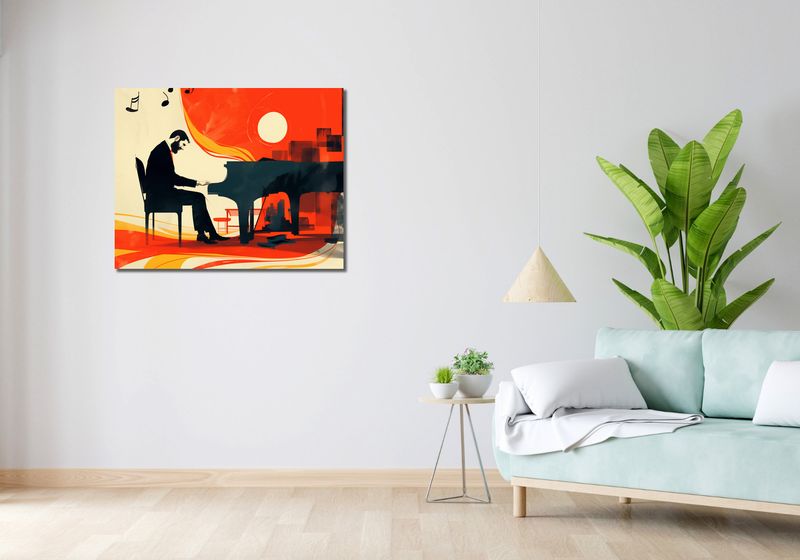 Obraz 90x70cm Pianista zdjęcie 2