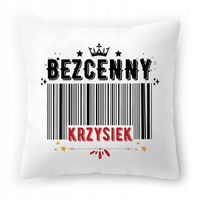 Poduszka Dla Krzyśka Na Urodziny Ze Zdjęciem Na Prezent Biała 40X40 Cm