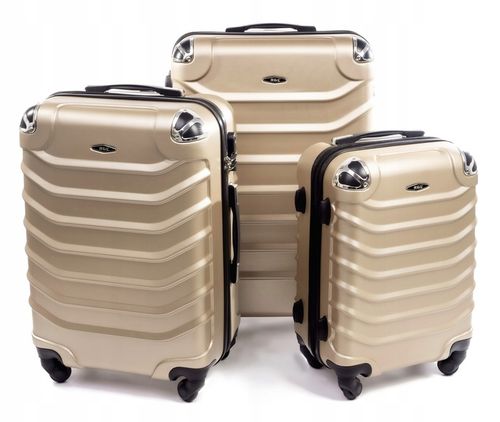 73 ZESTAW WALIZEK PODRÓŻNYCH RGL 3w1 XXL XL L KÓŁKA PODRÓŻNA TORBA ABS na Arena.pl