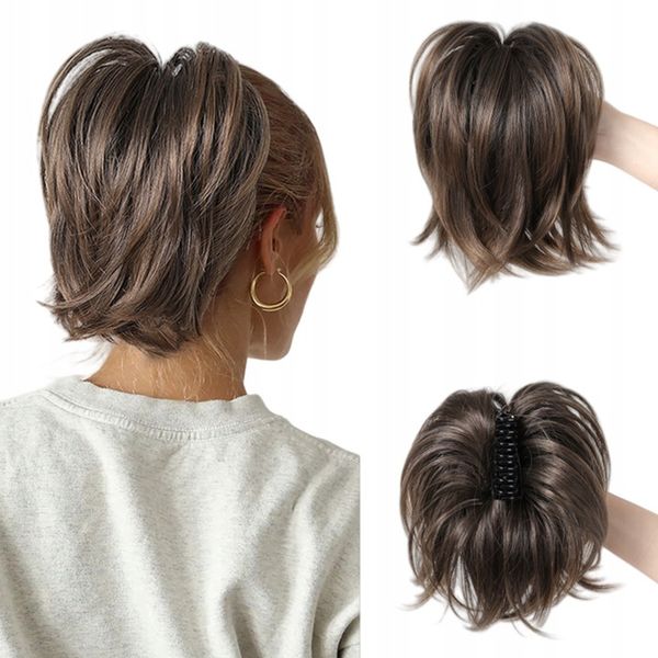 Doczepiany kok na klipsie treska na klamrze Dopinany kucyk w 5 sekund zdjęcie 1