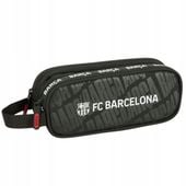 Piórnik Szkolny Podwójny FC Barcelona Logo Saszetka Czarny Zamek 25/26