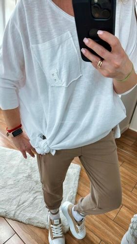 BY O LA LA! BLUZKA BASIC WĘZEŁ BIAŁA UNI na Arena.pl