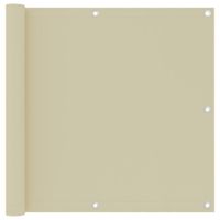 Parawan balkonowy, kremowy, 90x500 cm, tkanina Oxford