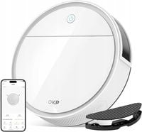 Robot sprzątający ze stacją, odkurzacz bezprzewodowy OKP K5 PRO biały