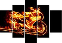 105CM 150CM OBRAZ 5 ELEM MOTOR DRUK