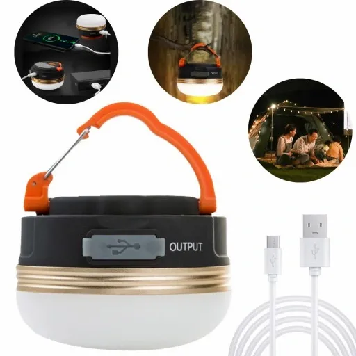 LAMPA TURYSTYCZNA LATARKA KEMPINGOWA LED POWERBANK LED LAMPA NAMIOTU zdjęcie 1