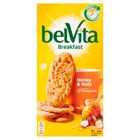 belVita Ciastka zbożowe z miodem orzechami i kawałkami czekolady 300 g