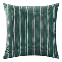 Poszewka dekoracyjna MM 43x43 zielona biała z motywem przeszyć