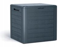 Skrzynia ogrodowa kufer WOODEBOX antracyt 140 litrów 140L / na balkon taras