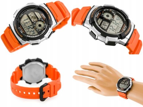 Zegarek CASIO dla chłopca NA KOMUNIĘ alarm datownik +BOX +TOREBKA +GRAWER na Arena.pl