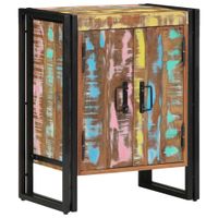 Szafka na buty Czarny 30 x 30 x 40 cm Lite drewno z odzysku