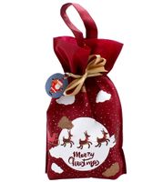 Worek prezentowy torebka na prezenty świąteczne 32x22cm bordowy