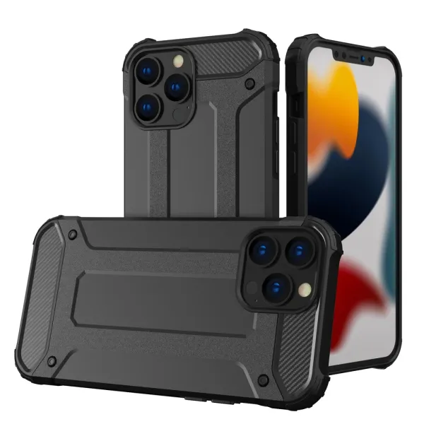 Hybrid Armor pancerne hybrydowe etui pokrowiec iPhone 13 Pro czarny zdjęcie 1