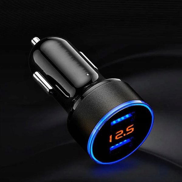 ŁADOWARKA SAMOCHODOWA 2XUSB Z VOLTOMIERZEM LCD zdjęcie 5