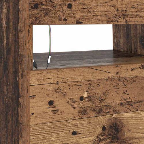 Szafka pod TV z oświetleniem LED, stare drewno, 90x35x40 cm na Arena.pl