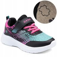 Buty sportowe dziewczęce wkł. SKÓRA profilowana lekkie WYGODNE miękkie Axim