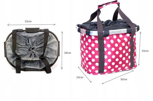 TORBA KOSZYK do ROWERU rowerowy PIKNIK MALINOWY na Arena.pl