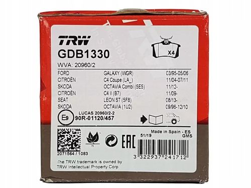 TRW KLOCKI HAMULCOWE GDB1330 na Arena.pl