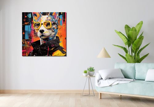 Obraz 90x90cm Kot w Miejskim Stylu na Arena.pl