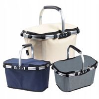 Koszyk Na Zakupy Skladany Piknikowy Na Zakupy Plażę Z Uchwyt Wielobarwność