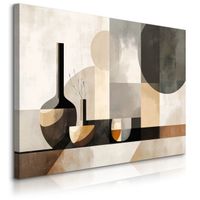Obraz Canvas Do Salonu Abstrakcja Martwa Natura Styl Boho 120cm x 80cm