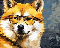 Plakat 50x40cm Intelektualny Psiak