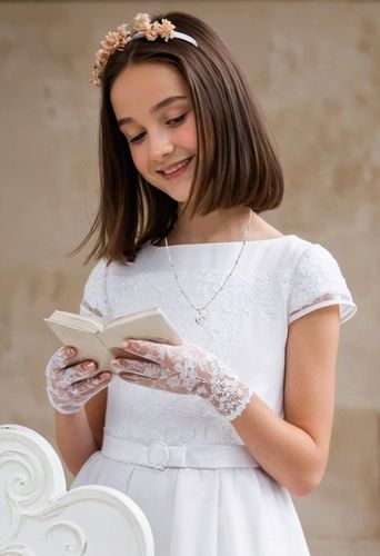 Łańcuszek Srebrny 45cm 925 MEDALIK KOMUNIJNY Matka Boska Komunii na Chrzest na Arena.pl