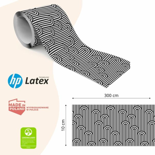 Samoprzylepny Pasek Dekoracyjny Do Tapet Wzór GEOMETRYCZNY Linie zdjęcie 2