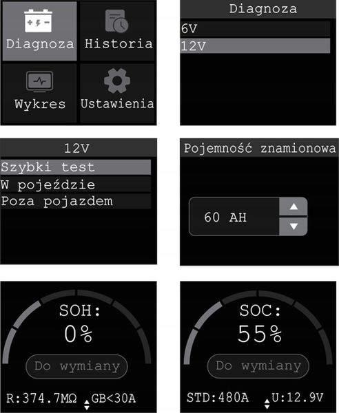 Profesjonalny Tester akumulatorów Vscan BT300 PL zdjęcie 1