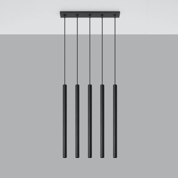 Lampa wisząca PASTELO 5 czarna zdjęcie 2