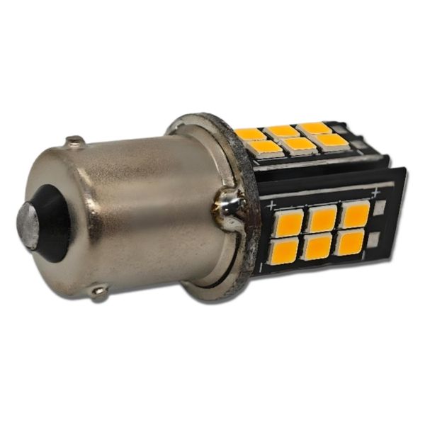 żarówka LED BAU15S 12V CANBUS pomarańczowa zdjęcie 2